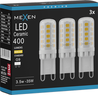 Mexen Aura 3x żarówka LED ściemnialna G9, 3,5W, Neutralna - 4000K, 410 lm - L122-G9-0340-01x03