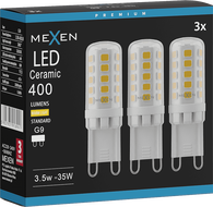 Mexen Aura 3x żarówka LED ściemnialna G9, 3,5W, Zimna - 6500K, 410 lm - L122-G9-0365-01x03
