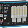 Mexen Aura 3x żarówka LED ściemnialna G9, 5W, Zimna - 6500K, 520 lm - L122-G9-0565-01x03
