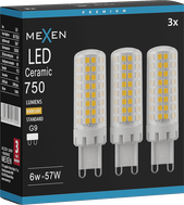 Mexen Aura 3x żarówka LED ściemnialna G9, 6W, Ciepła - 3000K, 750 lm - L122-G9-0630-01x03