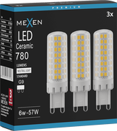 Mexen Aura 3x żarówka LED ściemnialna G9, 6W, Neutralna - 4000K, 780 lm - L122-G9-0640-01x03