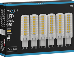 Mexen Aura 6x żarówka LED G9, 7W, Ciepła - 3000K, 950 lm - L121-G9-0730-01x06