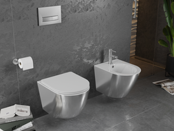 Mexen Lena bidet wiszący, biały/srebrny - 35224804