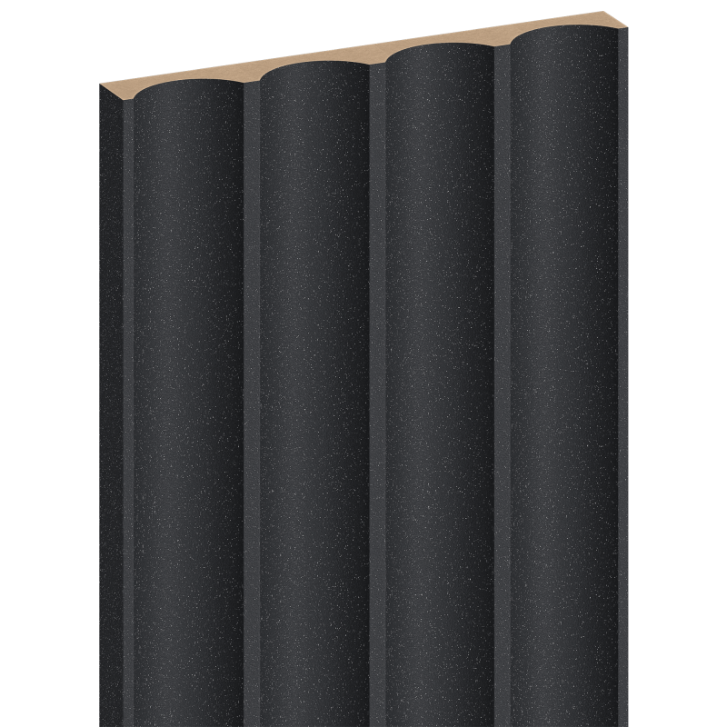 Mexen Strio 01 lamele ścienne ryflowane 280 x 14,5 cm (2szt), czarny galaxy - S120-280-01-370