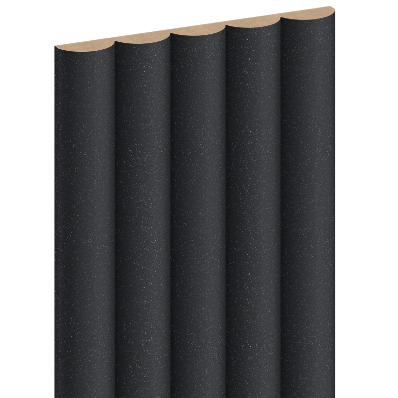 Mexen Strio 02 lamele ścienne ryflowane 280 x 14,5 cm (2szt), czarny galaxy - S120-280-02-370