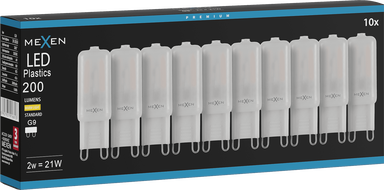 Mexen Aura 10x żarówka LED G9, 2W, Ciepła - 3000K, 200 lm - L120-G9-0230-01x10