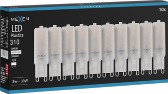 Mexen Aura 10x żarówka LED G9, 3W, Neutralna - 4000K, 310 lm - L120-G9-0340-01x10