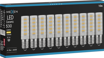 Mexen Aura 10x żarówka LED E14, 4,8W, Ciepła - 3000K, 530 lm - L121-E14-0530-01x10
