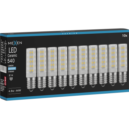 Mexen Aura 10x żarówka LED E14, 4,8W, Zimna - 6500K, 540 lm - L121-E14-0565-01x10