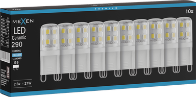 Mexen Aura 10x żarówka LED G9, 2,5W, Zimna - 6500K, 290 lm - L121-G9-0265-01x10
