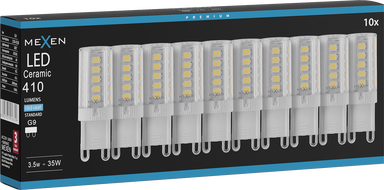 Mexen Aura 10x żarówka LED G9, 3,5W, Zimna - 6500K, 410 lm - L121-G9-0365-01x10
