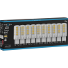 Mexen Aura 10x żarówka LED G9, 4,8W, Ciepła - 3000K, 600 lm - L121-G9-0530-01x10