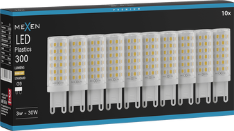 Mexen Aura 10x żarówka LED G9, 6W, Ciepła - 3000K, 660 lm - L121-G9-0630-01x10
