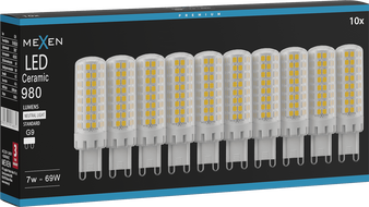 Mexen Aura 10x żarówka LED G9, 7W, Neutralna - 4000K, 980 lm - L121-G9-0740-01x10