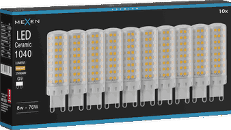 Mexen Aura 10x żarówka LED G9, 8W, Ciepła - 3000K, 1040 lm - L121-G9-0830-01x10