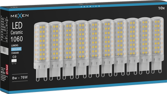 Mexen Aura 10x żarówka LED G9, 8W, Zimna - 6500K, 1060 lm - L121-G9-0865-01x10