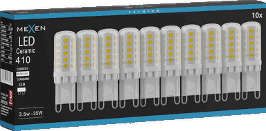 Mexen Aura 10x żarówka LED ściemnialna G9, 3,5W, Neutralna - 4000K, 410 lm - L122-G9-0340-01x10