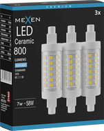 Mexen Vega 3x żarówka LED ściemnialna R7S, 7W, Zimna - 6500K, 800 lm - L125-R7S-0765-01x03