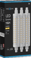 Mexen Vega 3x żarówka LED R7S, 12W, Ciepła - 3000K, 1521 lm - L126-R7S-1230-02x03