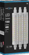 Mexen Vega 3x żarówka LED R7S, 12W, Neutralna - 4000K, 1560 lm - L126-R7S-1240-02x03