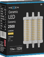 Mexen Vega 3x żarówka LED R7S, 19W, Ciepła - 3000K, 2500 lm - L126-R7S-1930-02x03