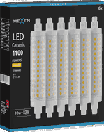 Mexen Vega 6x żarówka LED ściemnialna R7S, 10W, Ciepła - 3000K, 1100 lm - L125-R7S-1030-02x06