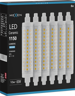 Mexen Vega 6x żarówka LED ściemnialna R7S, 10W, Zimna - 6500K, 1150 lm - L125-R7S-1065-02x06