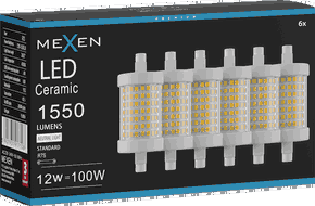Mexen Vega 6x żarówka LED ściemnialna R7S, 12W, Neutralna - 4000K, 1550 lm - L125-R7S-1240-01x06