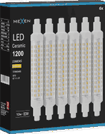 Mexen Vega 6x żarówka LED R7S, 10W, Ciepła - 3000K, 1200 lm - L126-R7S-1030-02x06