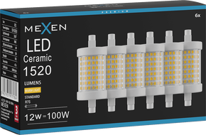 Mexen Vega 6x żarówka LED R7S, 12W, Ciepła - 3000K, 1520 lm - L126-R7S-1230-01x06
