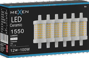 Mexen Vega 6x żarówka LED R7S, 12W, Neutralna - 4000K, 1550 lm - L126-R7S-1240-01x06