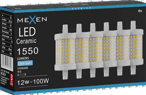 Mexen Vega 6x żarówka LED R7S, 12W, Zimna - 6500K, 1550 lm - L126-R7S-1265-01x06