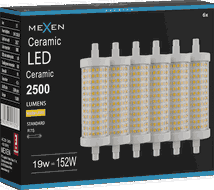 Mexen Vega 6x żarówka LED R7S, 19W, Ciepła - 3000K, 2500 lm - L126-R7S-1930-02x06