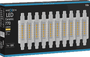 Mexen Vega 10x żarówka LED ściemnialna R7S, 7W, Ciepła - 3000K, 770 lm - L125-R7S-0730-01x10
