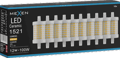 Mexen Vega 10x żarówka LED ściemnialna R7S, 12W, Ciepła - 3000K, 1521 lm - L125-R7S-1230-01x10