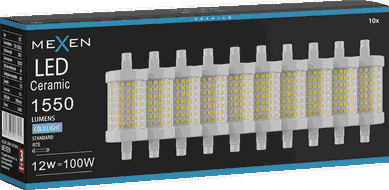 Mexen Vega 10x żarówka LED ściemnialna R7S, 12W, Zimna - 6500K, 1550 lm - L125-R7S-1265-01x10
