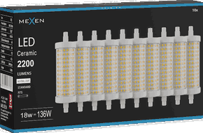 Mexen Vega 10x żarówka LED ściemnialna R7S, 18W, Neutralna - 4000K, 2200 lm - L125-R7S-1840-02x10