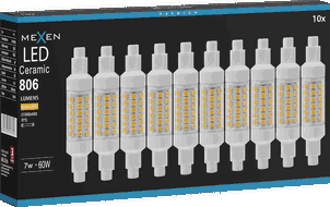 Mexen Vega 10x żarówka LED R7S, 7W, Ciepła - 3000K, 806 lm - L126-R7S-0730-01x10