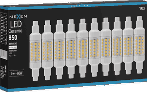 Mexen Vega 10x żarówka LED R7S, 7W, Neutralna - 4000K, 850 lm - L126-R7S-0740-01x10