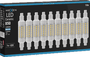 Mexen Vega 10x żarówka LED R7S, 7W, Zimna - 6500K, 850 lm - L126-R7S-0765-01x10