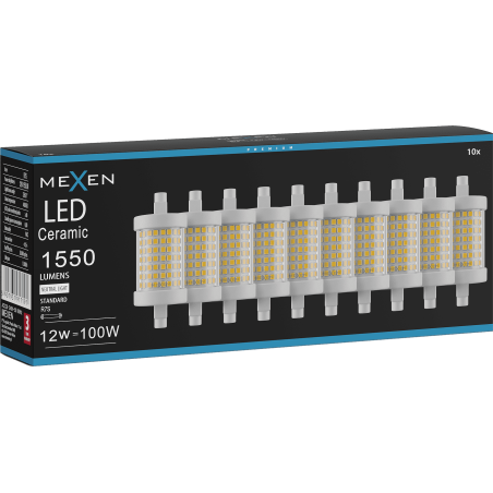 Mexen Vega 10x żarówka LED R7S, 12W, Neutralna - 4000K, 1550 lm - L126-R7S-1240-01x10