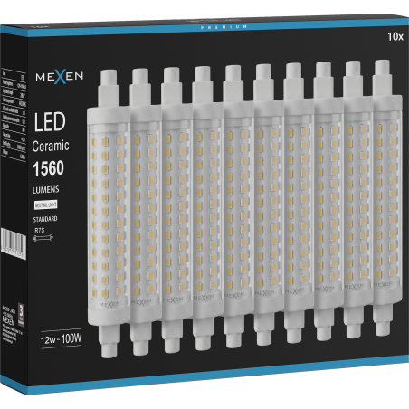 Mexen Vega 10x żarówka LED R7S, 12W, Neutralna - 4000K, 1560 lm - L126-R7S-1240-02x10