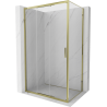 Mexen Exo-3S kabina prysznicowa rozsuwana 80 x 70 cm, transparent, złota - 8153-080-070-50-00