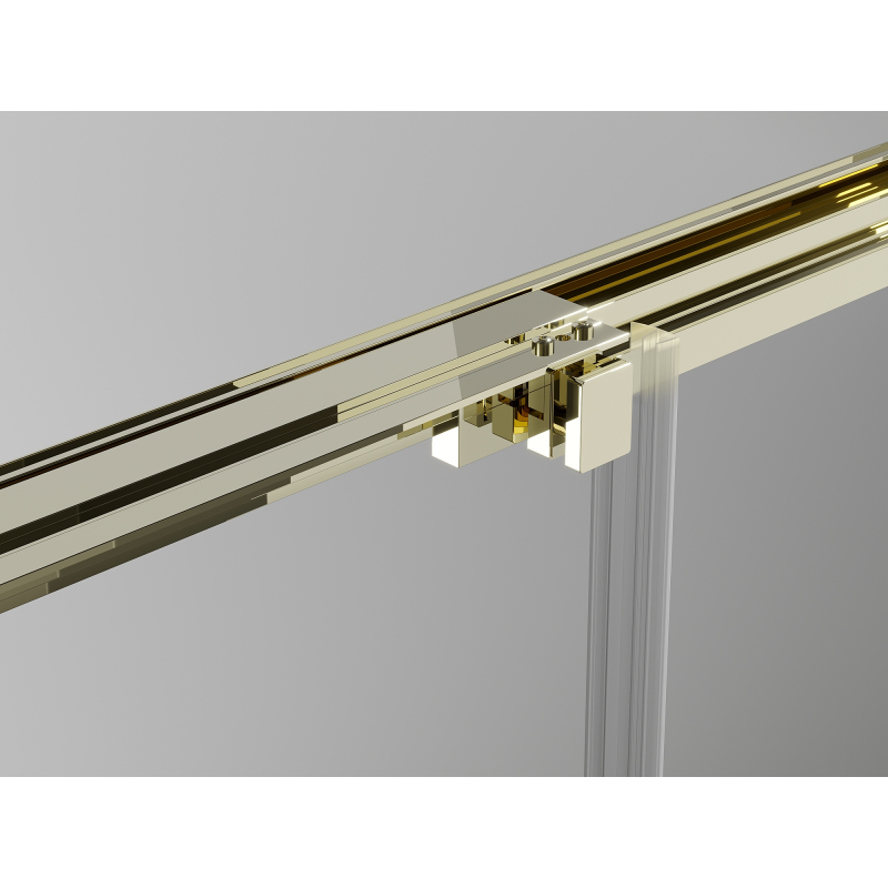 Mexen Exo-3S kabina prysznicowa rozsuwana 100 x 90 cm, transparent, złota - 8153-100-090-50-00
