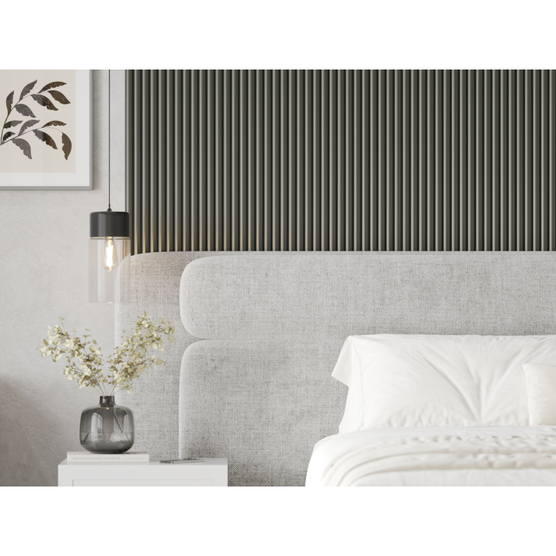 Mexen Strio 02 lamele ścienne ryflowane 280 x 14,5 cm (2szt), metal graphite - S120-280-02-350
