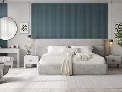 Mexen Strio 01 lamele ścienne ryflowane 280 x 14,5 cm (2szt), len denim - S120-280-01-362