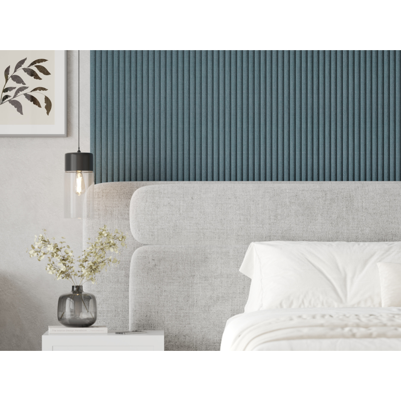 Mexen Strio 02 lamele ścienne ryflowane 280 x 14,5 cm (2szt), len denim - S120-280-02-362