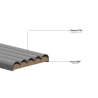 Mexen Strio 02 lamele ścienne ryflowane 280 x 14,5 cm (2szt), czarny - S120-280-02-311