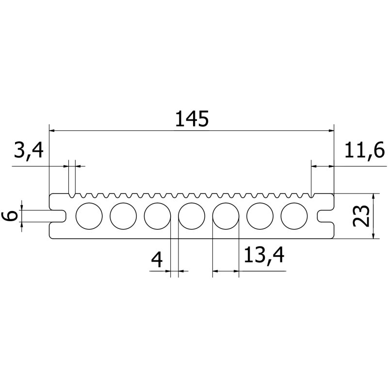 Mexen Terrio Premium Riff deska tarasowa kompozytowa 300 x 14,5 x 2,3 cm, ipe - C2003-300-07