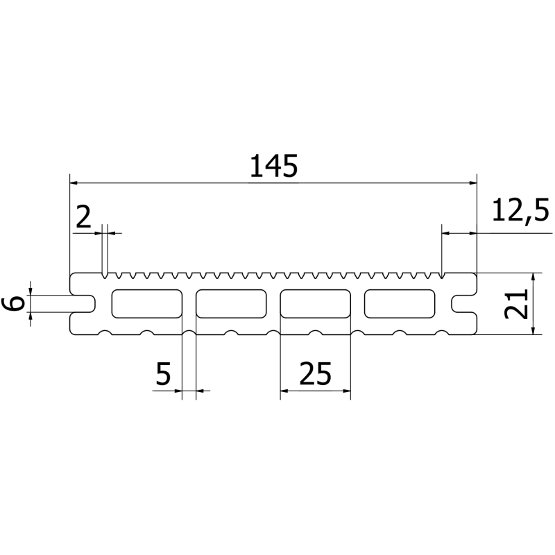 Mexen Terrio Base deska tarasowa kompozytowa 300 x 14,5 x 2,1 cm, ash grey - C1001-300-53